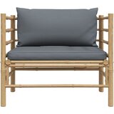  Vrtna sofa od bambusa s tamnosivim jastucima | Eponuda.com