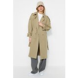 Trendyol Open Khaki Belted Windbreaker Detailed Water Repellent Long Trench Coat | ePonuda.com
