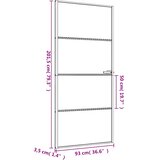 Sobna vrata tanka crna 93x201,5 cm kaljeno staklo i aluminij | shoptok.hr