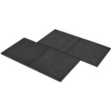 vidaXL Varnostne talne plošče 24 kosov guma 50x50x3 cm črne | Shoptok.si