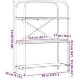  Knjižna polica Sonoma hrast 80 x 30 x 109 cm Konstruiran les, (5000201038) | Shoptok.si