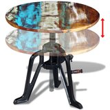 In Bočni stolić 60 x (42-63) cm obnovljeno drvo i lijevano željezo | shoptok.hr