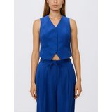 Reserved Prsluk od mješavine liocela - indigo | shoptok.hr