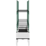  Vrtna sadilica s rešetkom bijela 160 x 40 x 142,5 cm PP | Eponuda.ba