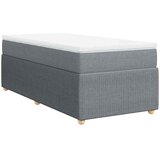  Okvir kreveta s oprugama i madrac svjetlosivi 90x200cm tkanina | shoptok.hr