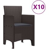  11 delni vrtna jedilnica z blazinami Rjava Poli ratan, (22089854) | Shoptok.si