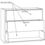 Hom`in komoda, bela, barve hrasta | Shoptok.si