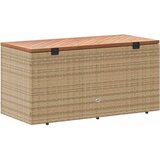  Vrtna kutija za pohranu bež 110x50x54 cm poliratan drvo bagrema | shoptok.hr