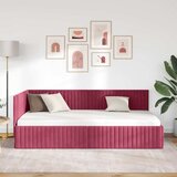  Kutni okvir kreveta Vinska crvena 100 cm x 200 cm Baršun | shoptok.hr