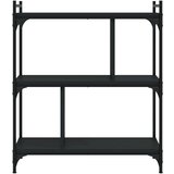 vidaXL Regal za knjige s 3 razine crni 76x32x88 cm konstruirano drvo | shoptok.hr