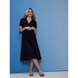 Sinsay Pamučna ажurna midi haljina s naborima | shoptok.hr