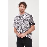 Just Cavalli Bombažna kratka majica črna barva | Shoptok.si
