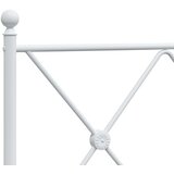 Metalni okvir kreveta uzglavlje i podnožje bijeli 193x203 cm | shoptok.hr