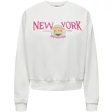 Only Sweater majica 'GOLDIE' svijetlozelena / narančasta / ružičasta / bijela