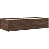  Dnevni krevet s ladicama bez madraca smeđa hrasta 75x190 cm | shoptok.hr