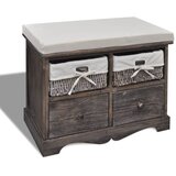 vidaXL Klop s prostorom za shranjevanje rjava 62x33x42 cm pavlovnija, (20955170) | Shoptok.si