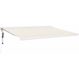 Tenda na uvlačenje krem 4,5 x 3 m od tkanine i aluminija Slike