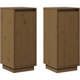 Maison Chic Komoda - Predalnik 2 kosa medeno rjava 31,5x34x75 cm trdna borovina, (21720005) Cene