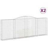  Lučne gabionske košare 2 kom 400x30x140/160cm pocinčano željezo | shoptok.hr