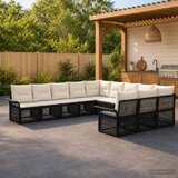  Sjedeća garnitura za vrt 11 kom. Crna poliratan 70.5 x 62 x 70 cm | Shoptok.si