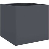 vidaXL Cvetlično korito antracit 42x40x39 cm hladno valjano jeklo | Shoptok.si