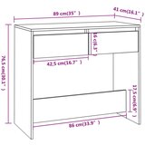 vidaXL Konzolni stol siva boja betona 89 x 41 x 76,5 cm čelični | shoptok.hr