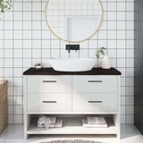  Kupaonska radna ploča siva 120x50x4 cm tretirano masivno drvo | shoptok.hr