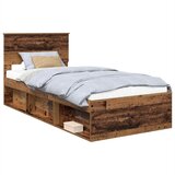  Krevetna konstrukcija Staro drvo 90 x 190 cm Konstruirano drvo | shoptok.hr