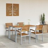  Vrtni set za objed 5 kom. Siva Čvrsto drvo akacije | shoptok.hr