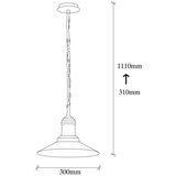 Opviq lights Viseća svjetiljka u brončanoj boji s metalnim sjenilom ø 30 cm Sivani – | shoptok.hr