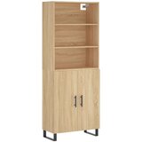 vidaXL Visoka komoda hrasta sonome 69 5x34x180cm od konstruiranog drva | shoptok.hr