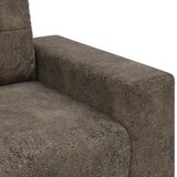 SOFA za 3 osobe Tamno siva 220 cm Umetnička suknja koža Slike