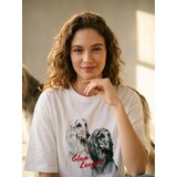 Sinsay Pamučna majica s printom pasa | shoptok.hr