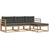  Set vanjskih sofa s jastukom 4 pcs Bijela i antracit Poliester | Eponuda.com