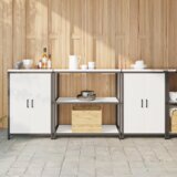 vidaXL Kuhinjski set za pohranu 3 pcs Bijela 210 x 50 x 92 cm Cijene