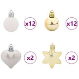 vidaXL Set božičnih okraskov 40 pcs Bela in zlata | Shoptok.si