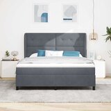  Krevet s opruga kutije Tamno siva 200 x 180 cm Baršun | shoptok.hr