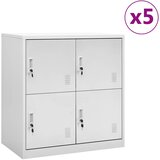  Ormarići s ključem 5 kom svjetlosivi 90 x 45 x 92,5 cm čelični | shoptok.hr