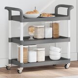 vidaXL Kolica s 3 razine siva 77 x 34 x 72 cm aluminijska | shoptok.hr