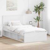  Krevetna konstrukcija Bijelo 100 x 200 cm Čvrsto borovo drvo | shoptok.hr