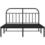  Metalni okvir za krevet s uzglavljem crni 150x200 cm | shoptok.hr