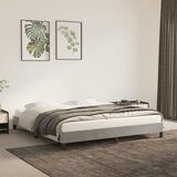 Maison Chic Posteljni okvir - Dvoposteljna postelja - Zakonska postelja brez vzmetnice svetlo siv 160x200 cm žamet-J4116, (21760559) | Shoptok.si
