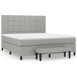  Krevet s oprugama i madracem svjetlosivi 180x200 cm od tkanine | shoptok.hr