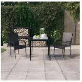  3-dijelni vrtni blagovaonski set crni | shoptok.hr