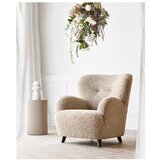 House Nordic Svjetlo smeđa fotelja od bouclé tkanine Lunaro – | shoptok.hr