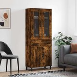  Visoka komoda dimljeni hrast 69 5x34x180 cm konstruiranog drva | shoptok.hr