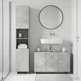  Set ormarića za kupaonicu 2 kom. Betonska siva Prerađeno drvo | shoptok.hr