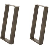  Noge za blagovaonski stol U-oblik 2 kom Prirodni čelik 60 x (72-73) cm Čelik | Eponuda.ba