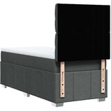 vidaXL Krevet s oprugama i madracem tamnosivi 100 x 200 cm od tkanine | shoptok.hr