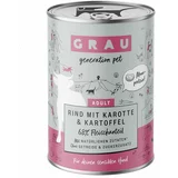 GRAU pasja hrana 6 x 400 g - Govedina s korenjem in krompirjem